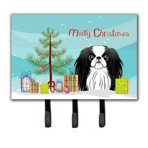 Multicolor Large Carolines Treasures BB1602TH68 Christmas Tree and Japanese Chin Leash or Key Holder Multicolor Large Carolines Treasures BB1602TH68 Christmas Tree and Japanese Chin Leash or Key Holder